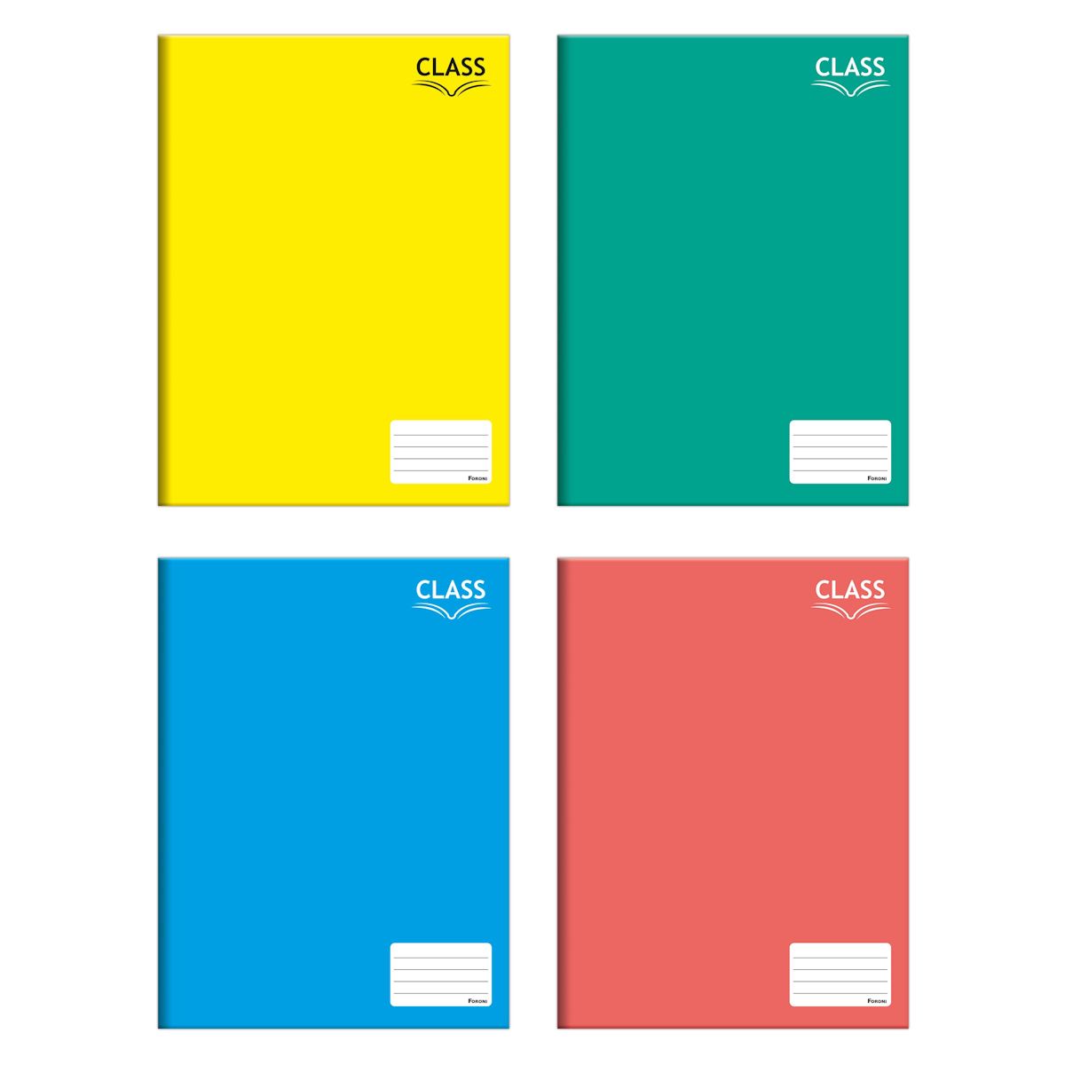 Caderno Brochura Universitário Capa Dura Class 48 Folhas Foroni