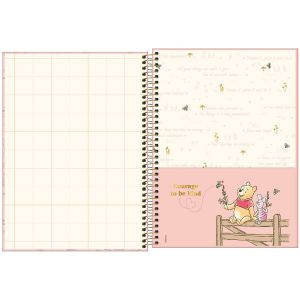 Caderno Espiral Capa Dura Universitário 12 Matérias Pooh 192 Folhas Tilibra (Sortido)