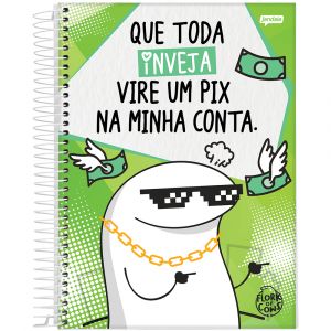 Caderno Espiral Universitário Capa Dura 20 Matérias Flork 320 Folhas Jandaia (Sortido)
