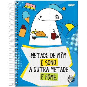 Caderno Espiral Universitário Capa Dura 20 Matérias Flork 320 Folhas Jandaia (Sortido)