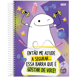 Caderno Espiral Universitário Capa Dura 20 Matérias Flork 320 Folhas Jandaia (Sortido)