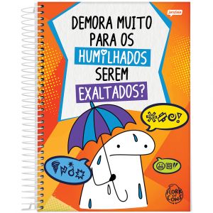 Caderno Espiral Universitário Capa Dura 20 Matérias Flork 320 Folhas Jandaia (Sortido)