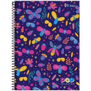 Caderno Universitário Pop Collection 20 Matérias 400 Folhas Foroni (Sortido)